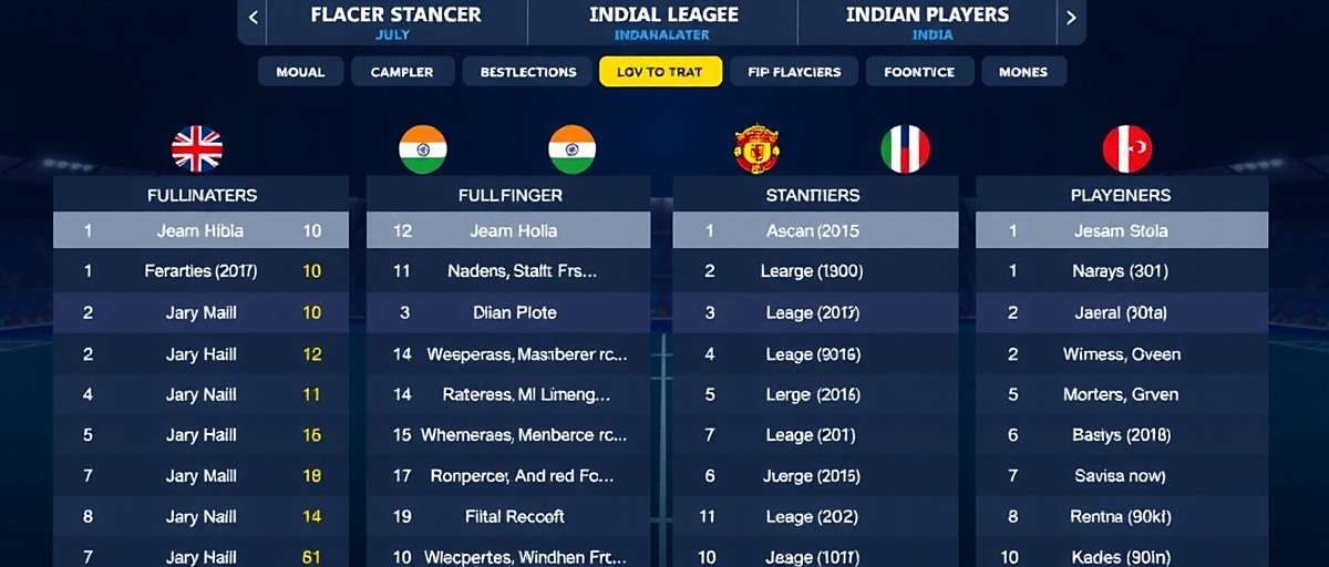 FIFA Manager Titan - Multiplayer League with Indian Players FIFA Manager Titan multiplayer league standings showing Indian players